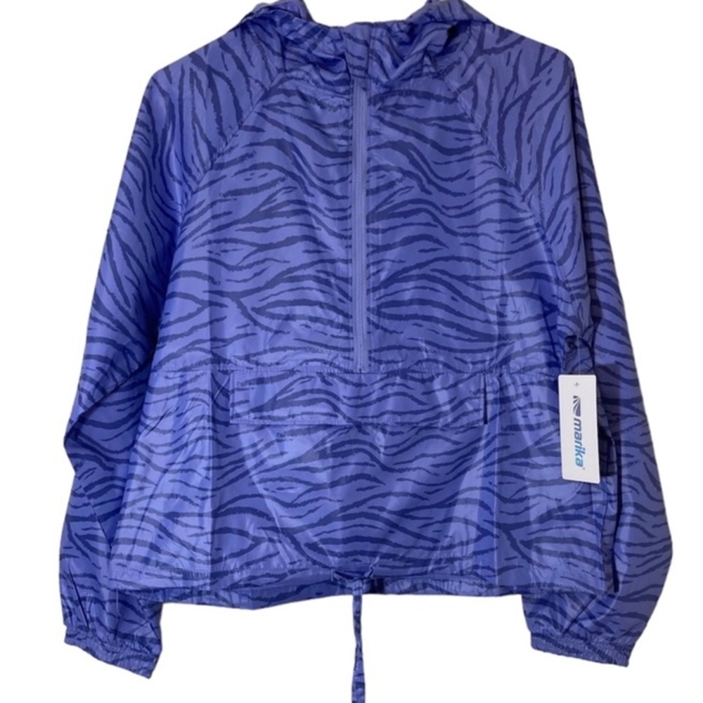 Marika Womens Running Jacket S Lightweight Periwinkle Hood Active Wear NWT
